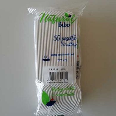 FORCHETTE STD BIANCHE BIOPLASTICA 50pz