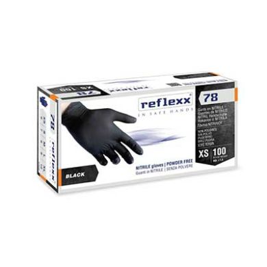 REFLEXX N78 NITRILE BLACK S/P 100pz
